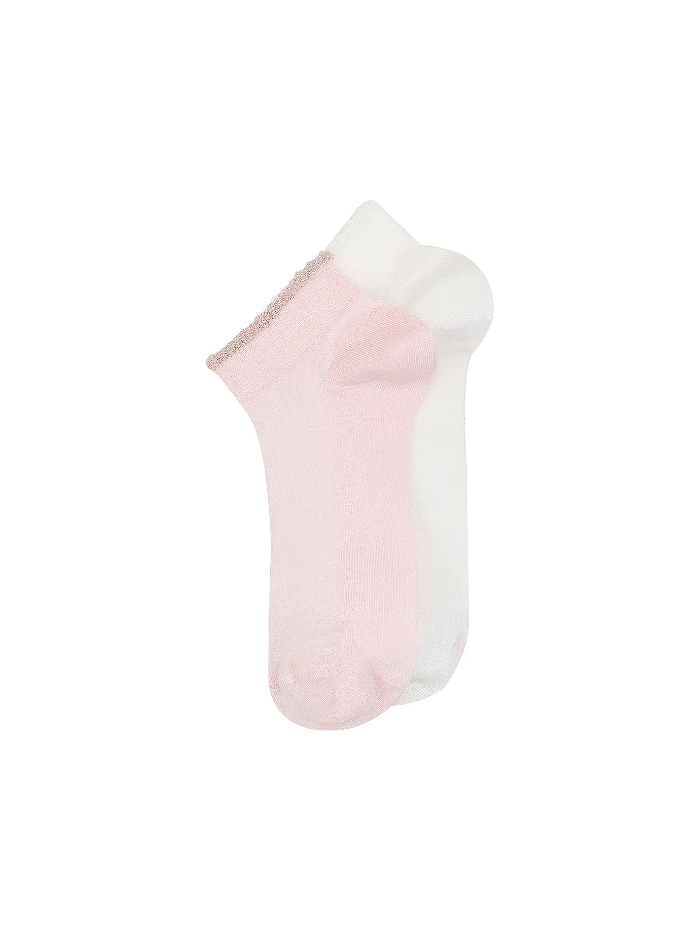 OOLEY | Socken 2er Pkg. ELEGANT S. Offwhite | rosa